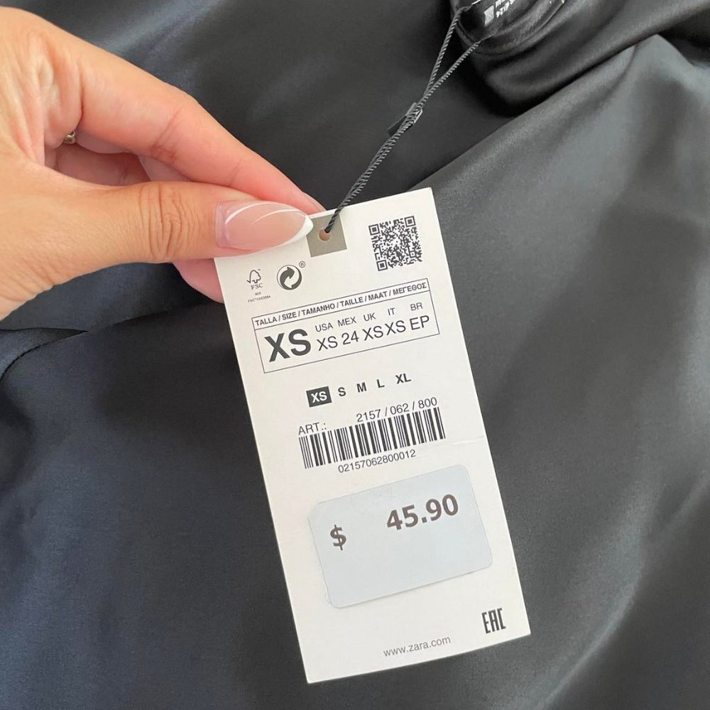 NWT Zara Black Satin dress - Picture 3 of 4